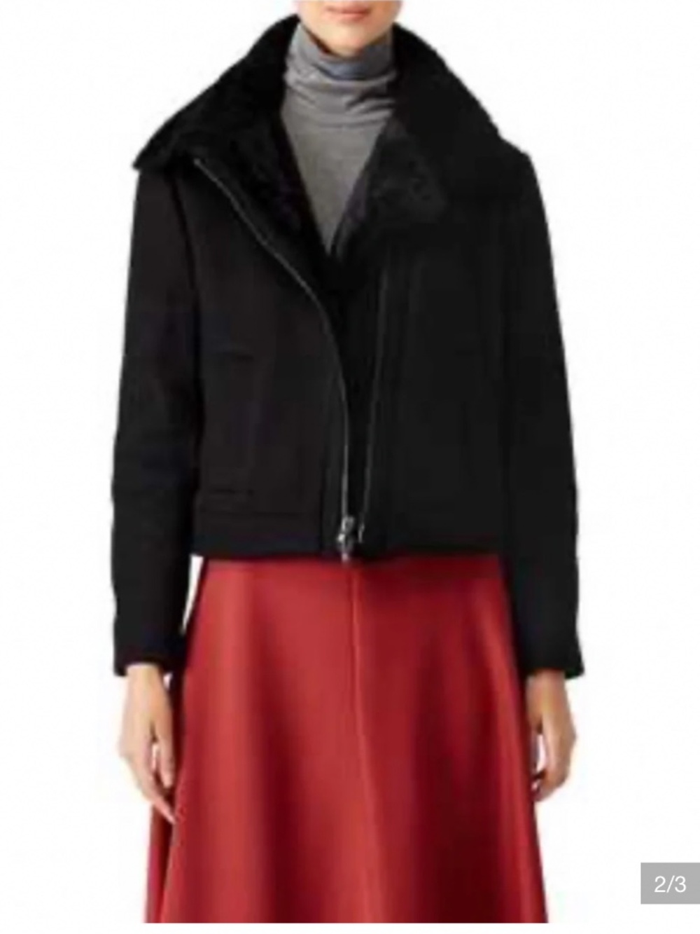 🩷 STUNNING black shearling jacket🩷🩷🩷